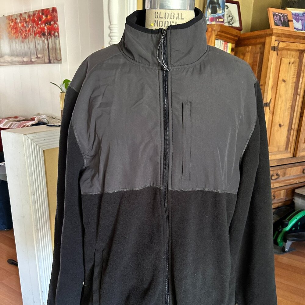 St. John's Bay Fleece 2-Toned Color-Block Men's Jacket - Size L